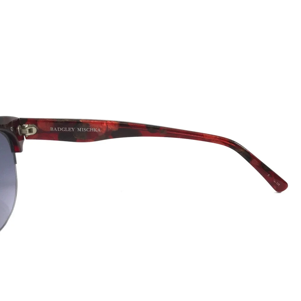 Badgley Mischka Sunglasses Bernadetta BUR Burgundy Cat Eye Frames w/ Gray Lenses